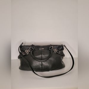 Black Calvin Klein Leather Satchel